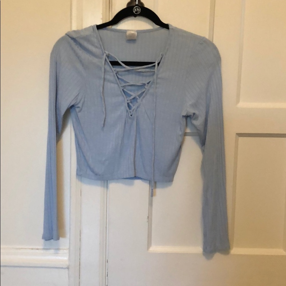 Tie up crop top! Amazing condition